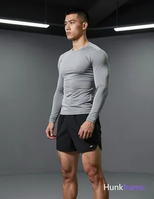 an anonymous figure man with light-medium skin and short black buzz cut featuring textured top, clea