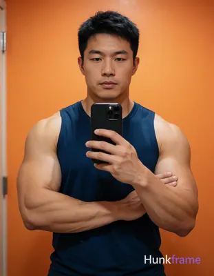 Heavily muscular adult man with substantial muscle mass, wide shoulders, thick neck, large chest and