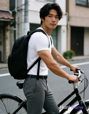 Asian man with light-medium skin, black medium-length slightly tousled hair part