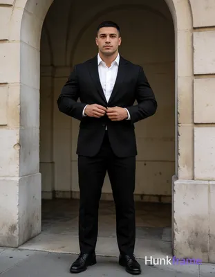 Heavily muscular adult man with substantial muscle mass, wide shoulders, thick neck, large chest and