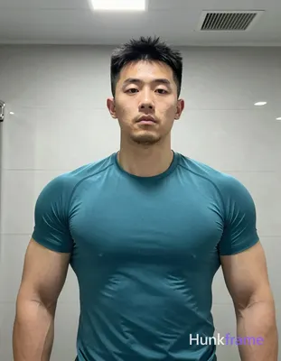 Asian man with short black textured hair and stubble beard stands facing camera in a chest-to-chin c