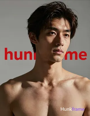 Adult man with dark brown short textured hair and light to medium skin, shirtless showing broad shou