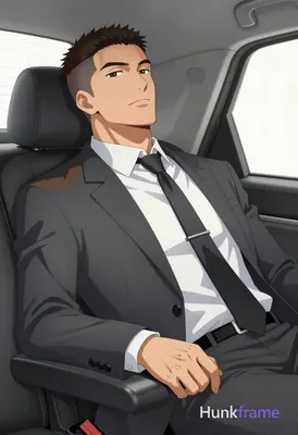 Asian man with short dark brown spiky undercut hair and clean-shaven face, neutr