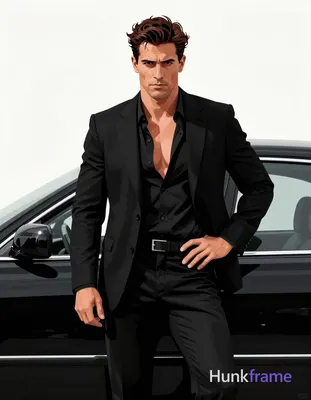 A bold wall art graphic featuring a Caucasian man in his 30s with medium-tan ski