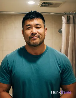Asian man with medium skin and short black hair featuring a textured top and fad