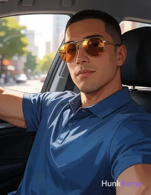 an anonymous figure man with light-medium skin and short buzz cut black hair, we