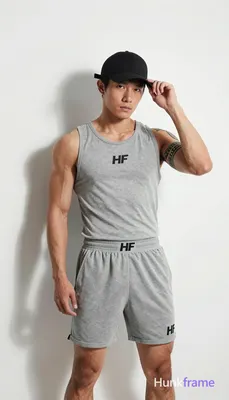 Asian man with short black straight hair and high forehead, clean-shaven face, neutral direct gaze s
