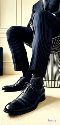 Bold flat-color wall art graphic of an adult man seated with legs extended forwa