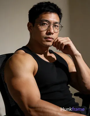 Heavily muscular adult man with substantial muscle mass, wide shoulders, thick neck, large chest and