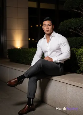 Heavily muscular adult man with substantial muscle mass, wide shoulders, thick neck, large chest and