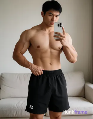 Heavily muscular adult man with substantial muscle mass, wide shoulders, thick neck, large chest and