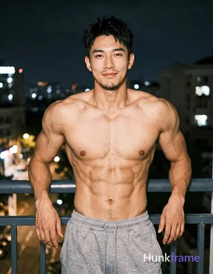 Asian man with light tan skin and short dark black hair styled upward at the cro