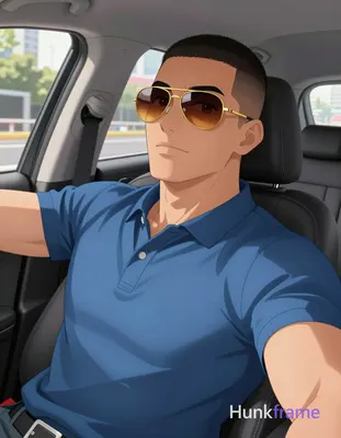 an anonymous figure man with light-medium skin and short buzz cut black hair, we