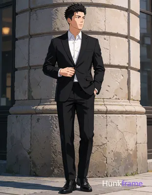 Asian man with short textured black hair styled upward and back, clean-shaven face, neutral composed