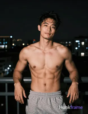 Asian man with light tan skin and short dark black hair styled upward at the cro