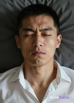 Photograph of exactly 1 adult man. Man 1: East Asian, light to medium tan with n