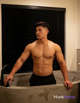 Heavily muscular adult man with substantial muscle mass, wide shoulders, thick neck, large chest and
