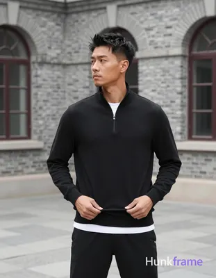 an anonymous figure adult man with light to medium tan skin and short textured black hair styled upw