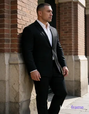 Heavily muscular adult man with substantial muscle mass, wide shoulders, thick neck, large chest and