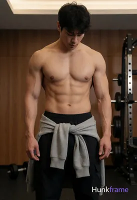 Heavily muscular adult man with substantial muscle mass, wide shoulders, thick neck, large chest and