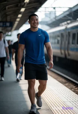 Heavily muscular adult man with substantial muscle mass, wide shoulders, thick n