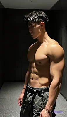 Photograph of exactly 1 adult man. Man 1: East Asian, light tan with sheen from 