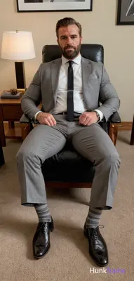 Muscle bear aesthetic, first-person POV lower-body focus on a big hairy stocky m