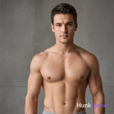 A handsome an anonymous figure man standing against a neutral gray background, s