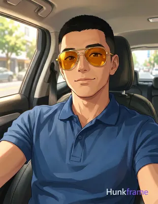 an anonymous figure man with light-medium skin and short buzz cut black hair, we