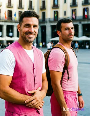 an anonymous figure men standing side-by-side in a vertical portrait athletic ph