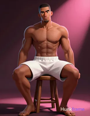 Polished anime style illustration of an adult Asian man with buzz cut and clean-shaven face, shirtle