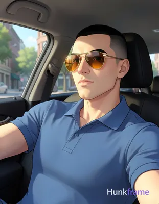 an anonymous figure man with light-medium skin and short buzz cut black hair, we