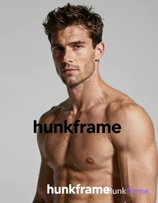A muscular adult man with light to medium skin, dark brown short textured hair styled upward, and sh