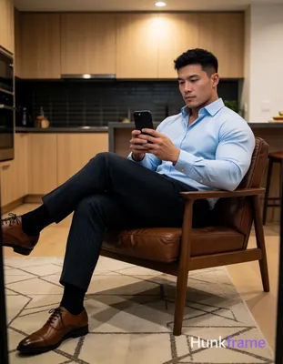 Heavily muscular adult man with substantial muscle mass, wide shoulders, thick n