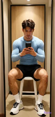 Asian man with light to medium tan skin and short dark brown hair featuring textured top, faded side