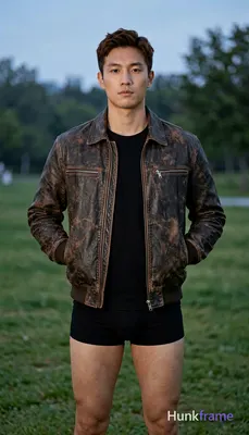 an anonymous figure man with light-medium skin and short dark brown textured hair, clean-shaven face