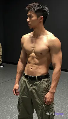 an anonymous figure man with light tan skin sheen and short textured crop cut fe