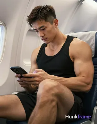 Asian man with light to medium tan skin and short dark brown hair featuring a textured top with fade