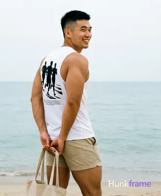 Xiaohongshu lifestyle vertical social-feed portrait of Asian man with light-medium tan skin short bl