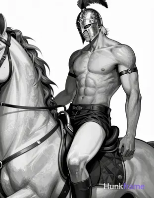 Adult masculine man with light-medium skin and sculpted torso, shirtless bare ch