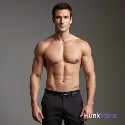 A handsome an anonymous figure man standing confidently on a neutral gray backdr