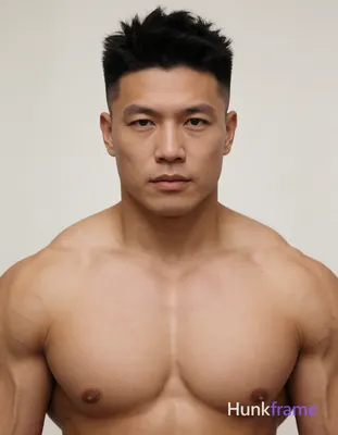 Heavily muscular adult man with substantial muscle mass, wide shoulders, thick neck, large chest and