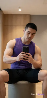 Heavily muscular adult man with substantial muscle mass, wide shoulders, thick neck, large chest and