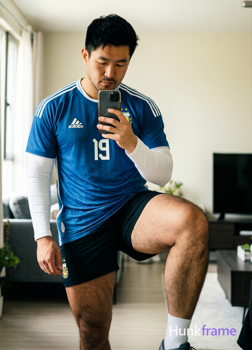 Asian man with light-medium skin and black short styled hair stands in a modern
