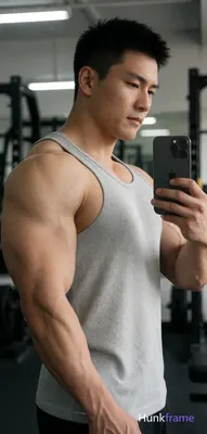 Heavily muscular adult man with substantial muscle mass, wide shoulders, thick neck, large chest and