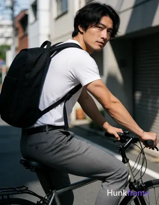 Asian man with light-medium skin, black medium-length slightly tousled hair part