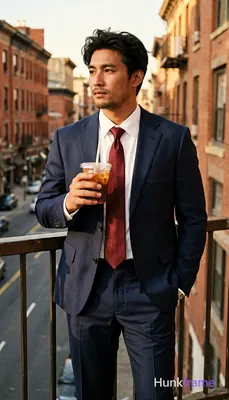 an anonymous figure man in his 30s with light to medium tan skin and warm undertones, black thick ha