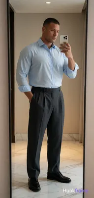Heavily muscular adult man with substantial muscle mass, wide shoulders, thick neck, large chest and