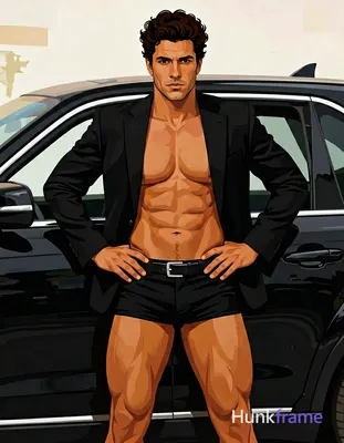 A bold wall art graphic featuring a Caucasian man in his 30s with medium-tan ski
