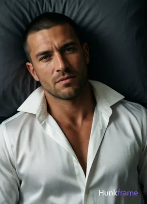 an anonymous figure man with light to medium tan skin texture and pores, short b